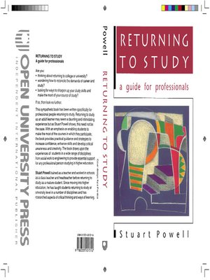 cover image of Returning to Study